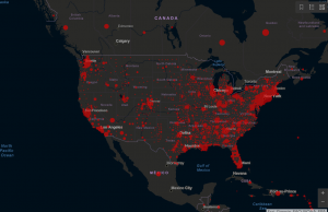 John Hopkins Coronavirus US Map March 28, 2020